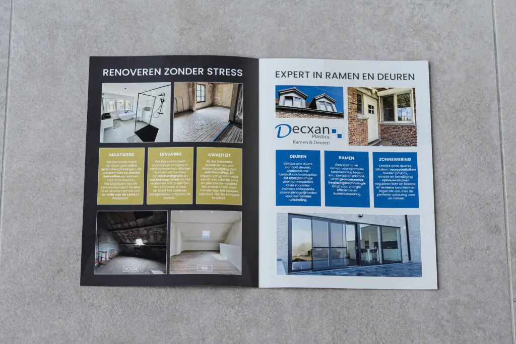 Folder ontworpen voor We Renovate